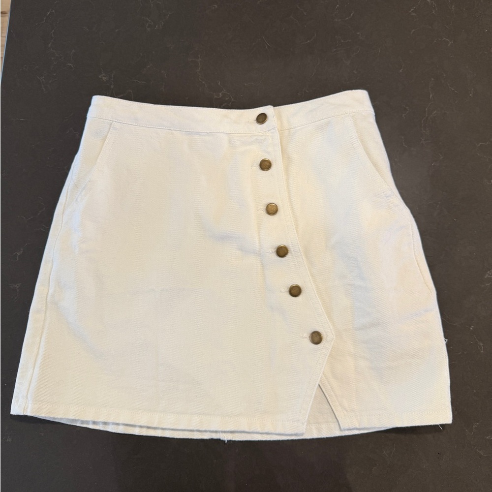 Dainty Hooligan white denim skirt